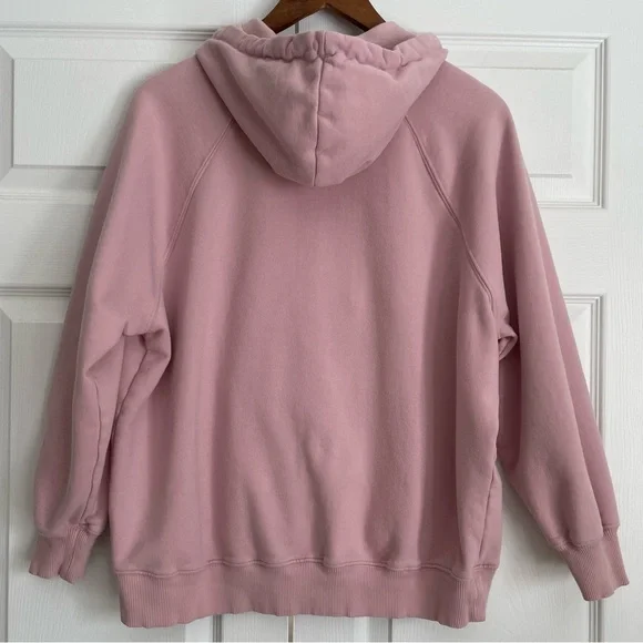 AEO Oversized Full Zip Hoodie Sweatshirt Blush Pink XS/Small - Picture 7 of 13